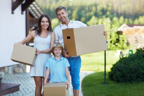 Office relocation support in Battersea with boxes and equipment