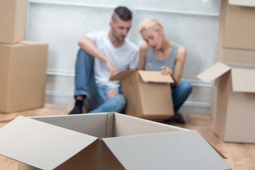 Local movers handling furniture in Battersea street access conditions