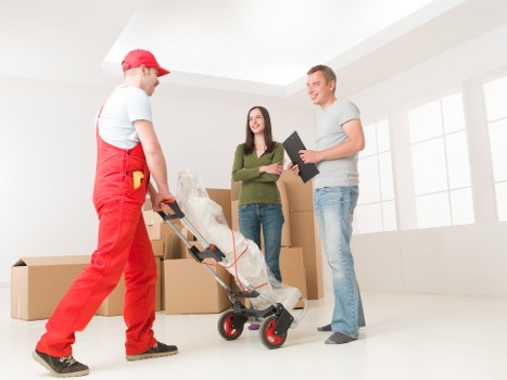 Local van removal team helping with apartment relocation