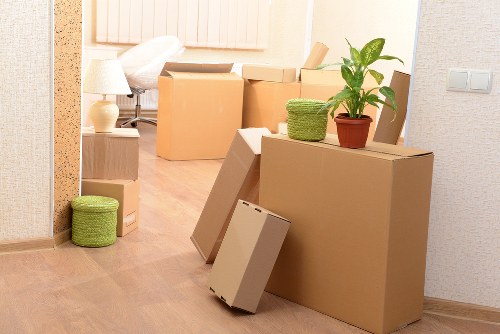Household items being loaded for a Battersea relocation