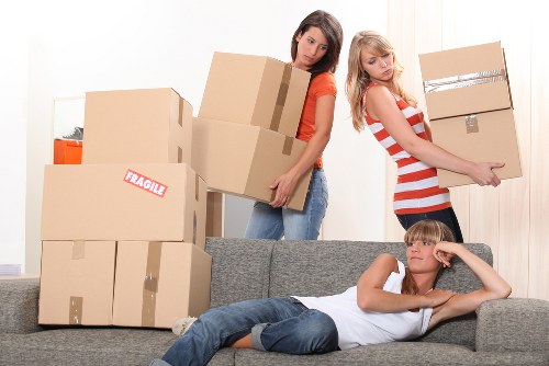 Apartment moving process in Battersea with careful loading