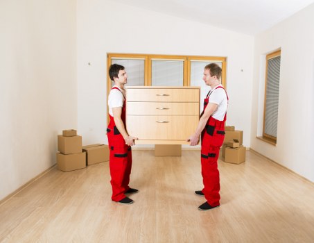 Careful loading of household items for a Battersea move