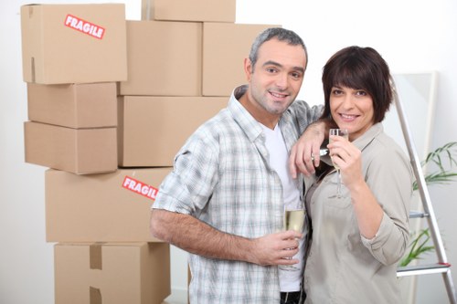 Packing and loading items for a Battersea move